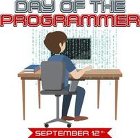 cartel del día del programador vector