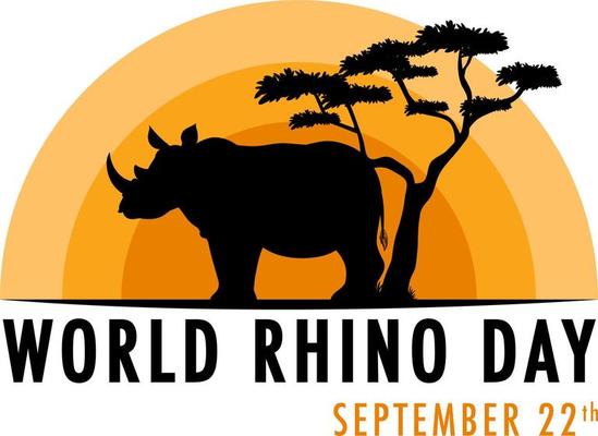 World Rhino Day September 22 Banner
