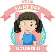 World Sight Day Poster Template vector