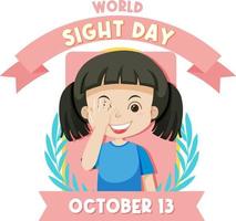 World Sight Day Poster Template vector