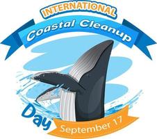 International Coastal Cleanup Day Poster vector