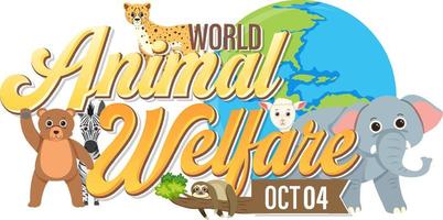 World Animal Welfare Day Poster vector