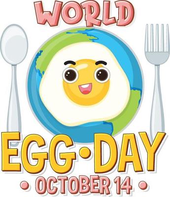 World egg day banner or logo design