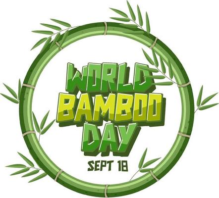 World bamboo day logo banner