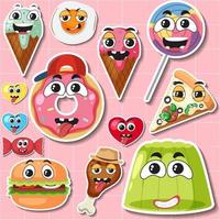 Food and dessert cartoon seamless pattern vector