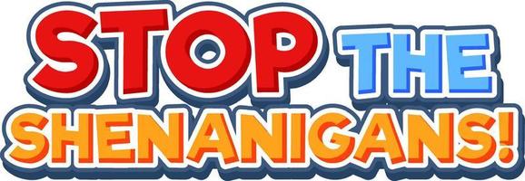 Stop the shenanigans isolated word text vector