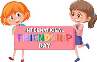 diseño de banner del día internacional de la amistad vector