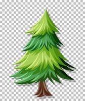 A pine tree on grid background vector