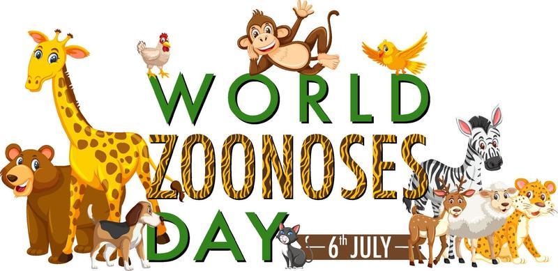 World zoonoses day on 6 July poster design