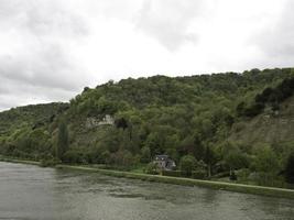the river seine neasr rouen in france photo
