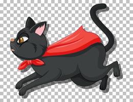 Black cat cartoon character vector