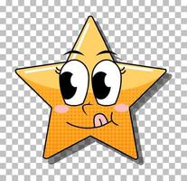 Star with face expression vector