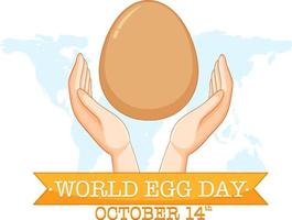 World Egg Day October 14 Banner Design vector