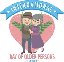 International day of older persons banner design vector