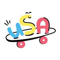 A well-designed sticker of USA vector