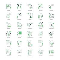 Collection of Healthcare Flat Mini Illustrations vector