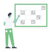 E-learning flat illustration is handy and scalable vector