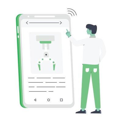 An amazing flat illustration of API development