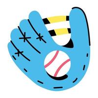 A handy sticker design of baseball glove vector