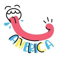 Tongue sticker design is ready for web and apps vector