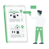 A house sale flat illustrative vector