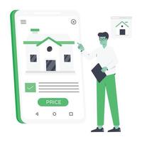 A property app flat vector download