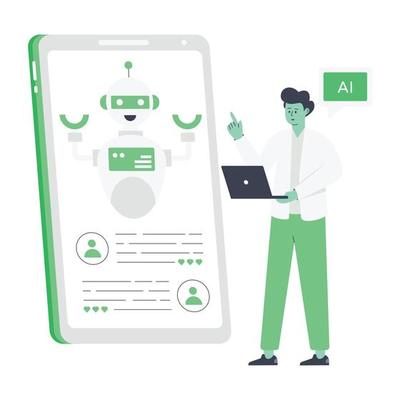 A flat illustration design of customer review