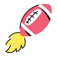 A customizable sticker design of rugby vector