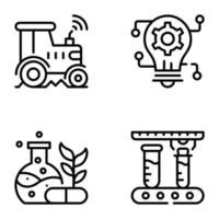 Smart Technology Linear Icons vector