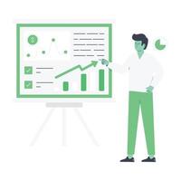 Modern flat illustration of market analysis vector