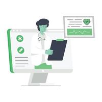 Trendy flat illustration of doctor clinic vector