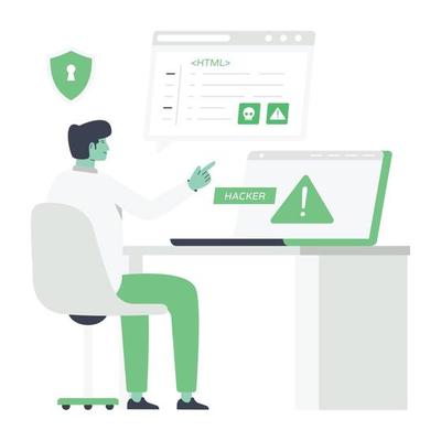 Premium flat illustration of crypto security
