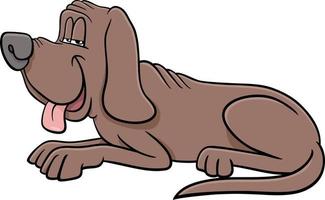 cartoon funny lying dog comic animal character vector