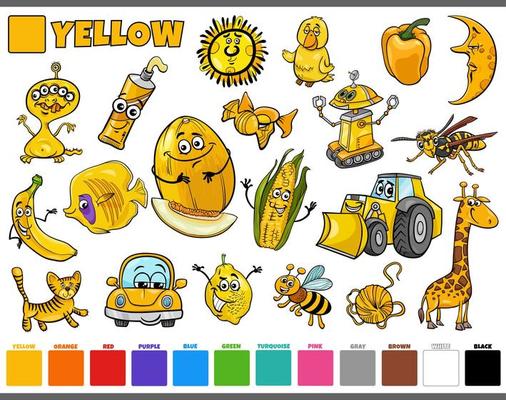 set with cartoon characters and objects in yellow 9205806 Vector Art at Vecteezy set with cartoon characters and objects in yellow 9205806 Vector Art at Vecteezy
