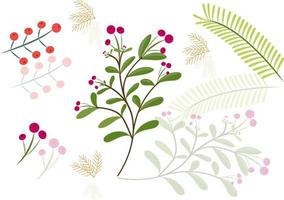 floral ornament set vector