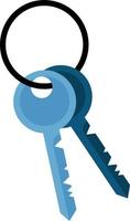 Bunch of keys semi flat color vector object