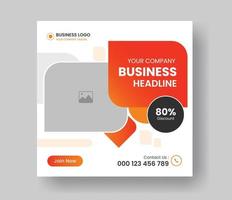 creative social media post design for your corporate business agency. business social media post banner design with geometric shapes. vector