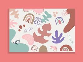 Hand drawn and abstract shapes background vector