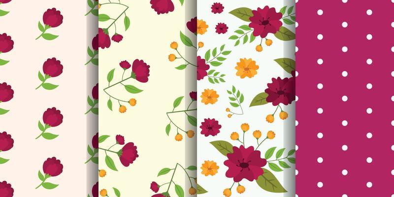 Romantic flower seamless pattern. Floral digital paper