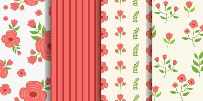 patrón sin costuras con siesta floral. paquete de papel digital floral vector