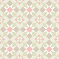 Mosaic geometric seamless pattern in pastel colors vector