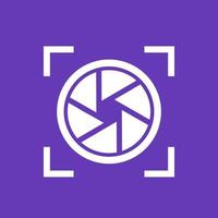 Aperture icon for web vector