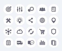 web icons set, internet, e-commerce, service, business, marketing vector