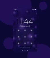 phone lock screen, ui design, vector interface