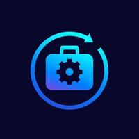 portfolio optimization, asset management icon vector