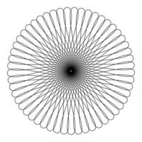Circle geometric mesh patterns. Vector stroke mesh