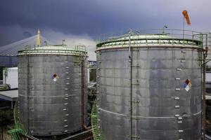 industria química tanque almacenamiento granja aislamiento el tanque. foto