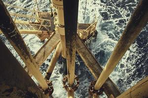 Offshore drill yellow oil and gas photo