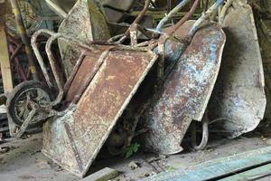 old wheel barrows photo