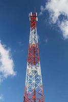 Telecommunication tower and sky blue . photo